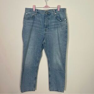 Everlane The Cheeky Crop Vintage Sunbleached Blue Denim Jeans Women New Size 32